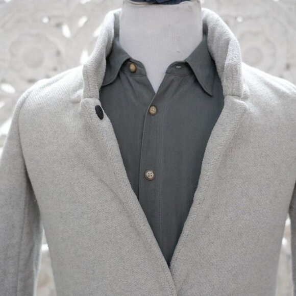 Scotch & Soda Reversible Grey Wool Blend Coat Jacket Men's Small Sleek & Edgy - Picture 4 of 11